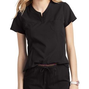 Heartsoul Black Scrub Top